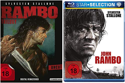 Blu-Ray Rambo 1-4 alle Teile BD Set, Bundle, FSK18 in Deutsch