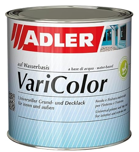 ADLER Buntlack Acryllack Varicolor in vielen Farbtönen, wasserbasiert 750ml RAL9002 GrauWeiß