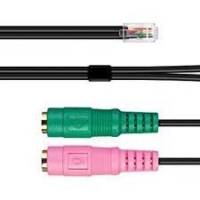 AGS Retail Ltd. Kompatibles Cisco-Kabel für PC-Dual-Headset auf Cisco-Telefonadapterbuchse - 15 cm, Rollover-Kabel mit 3,5-mm-Steckern, Konsolen-USB-Kabel für RJ9/RJ10| Audio-Zubehör