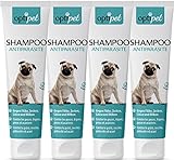 OptiPet 4x250ml Anti-Parasiten Shampoo für Hunde gegen Parasiten Flohshampoo Schutz vor Parasiten