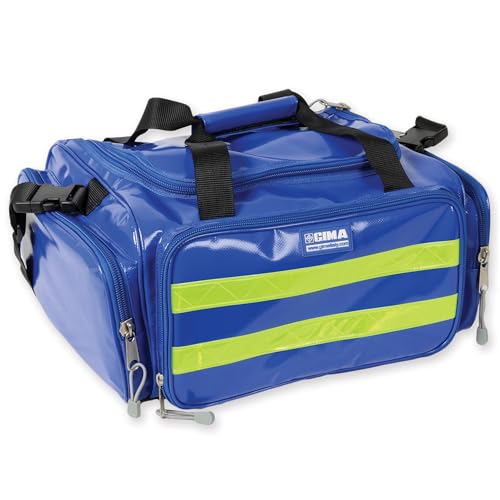 GIMA - Emergency Bag, Blaue Farbe, Polyester, PVC-beschichtet, Notfall, Trauma, Rettungsdienst, ärztliche, Erste Hilfe, Krankenpfleger, Mehrtaschenbeutel für Sanitäter, 35x45x21 cm