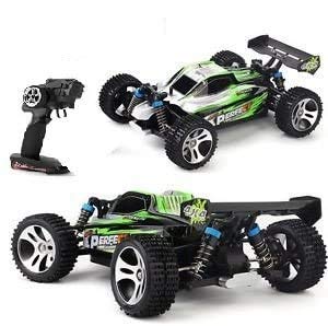 s-idee® 18130 A959-A RC Auto Buggy Monstertruck 1:18 mit 2,4 GHz 35 km/h schnell, wendig, voll digital proportional 4x4 Allrad WL Toys ferngesteuertes Buggy Racing Auto