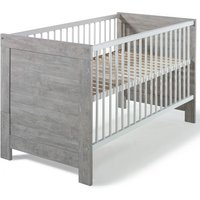 Kinderbett NORDIC DRIFTWOOD, Drift Wood/weiß, 70 x 140 cm grau