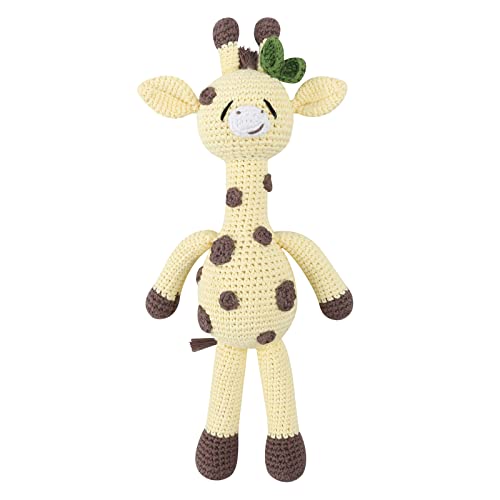 MISUVRSE 28cm Gehäkelte Giraffen Kuschelpuppe Stofftier Giraffe Baumwolle Gefüllt Einsamkeit Komfortspielzeug Kleinkind Kinderzimmer Kuschelpuppe