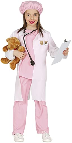 Generique - Tierarzt-Kostüm für Mädchen rosa-Weiss 110/116 (5-6 Jahre)