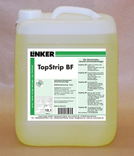 Linker Chemie TopStrip BF Intensivreiniger 10,1 Liter Kanister - hoher lösekraft gegenüber Wachs-, Acrylat- und Seifenschichten | Reiniger | Hygiene | Reinigungsmittel | Reinigungschemie |