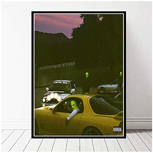 chtshjdtb Geschenk Jackboys & Travis Scott Cover 2019 Rap Musikalbum Neues Gemälde Poster Druck Leinwand Wandbild Für Wohnraum Dekor -60x80cm Kein Rahmen
