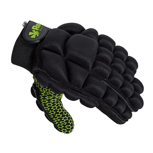 Reece Hockey Handschuh - Komfort Full Finger Handschuh - Silikonstollen für Besseren Griffe und Vollständigen Schutz - Linkshandschuh - Schwarz - Größe XL