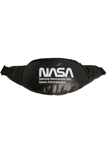 Mister Tee Unisex-Erwachsene Nasa Shoulderbag Schultertasche, Schwarz (Black), 15x4x22 cm