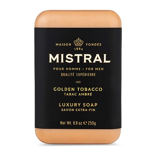 Mistral Bar Soap Organic, Golden Tobacco, Large Bar