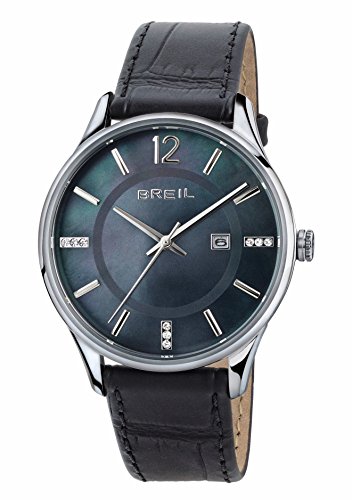Breil Damen Analog Quarz Uhr mit Leder Armband TW1564