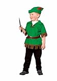 Kostüm Robin Hood Junior Gr. 98/104 Oberteil Mütze Kinderfasching Wald Natur