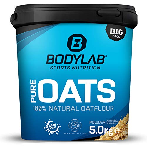 Bodylab24 Pure Oats / 100% natürliche Haferflocken fein gemahlen / ausgezeichneter Kohlenhydratlieferant / unterstützt ein langes Sättigungsgefühl / ohne künstliche Zusätze / leckerer feiner Geschmack
