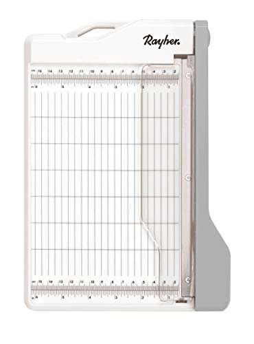 Rayher 29209000 Hebel-Schneidemaschine A5, Schnittlänge Circa 21.6cm, SB-Box, Weiß, Normal