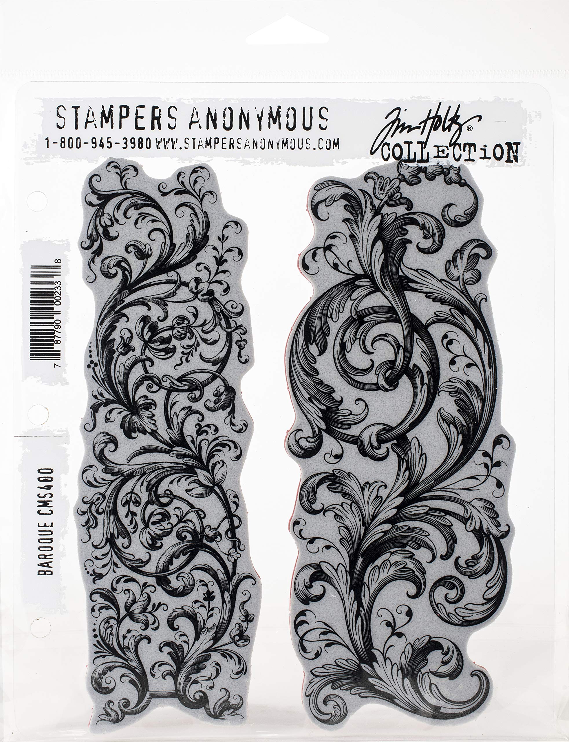 Stampers Anonymous AGW Cling RBBR Stempelset, Barock-Stil, eine Größe