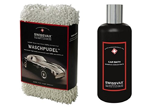SWISSVAX SWIZÖL Car Wash Kit Einsteiger-Set mit Waschpudel, Car Bath