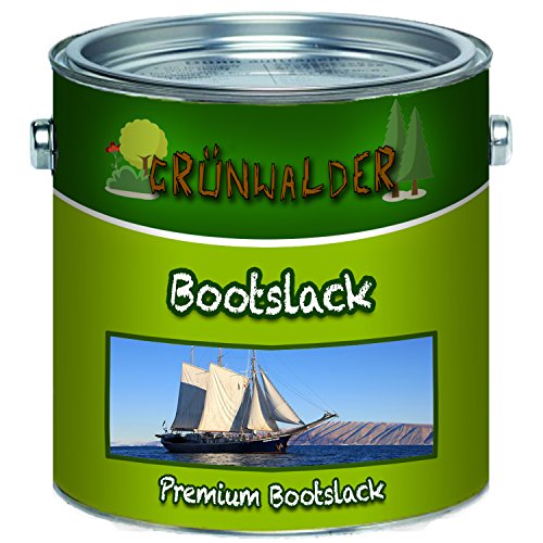 Grünwalder Bootslack für Holz und Metall premium Yachtlack Polyurethanlack verstärkte Bootsfarbe Parkettlack (5 L, Farblos (MATT))