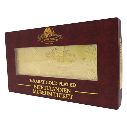 Back to the Future 24k Gold Plated Biff Tannen Museum Entrance Ticket Replica - Zavvi Exclusive by DUST!