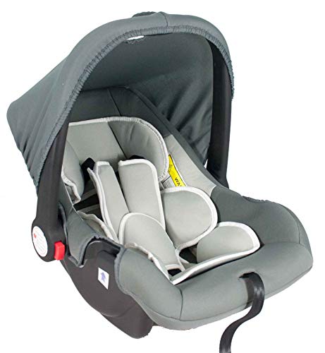 Autokindersitz Babyschale Babys Dream Baby Kindersitz Dauer-Niedrigpreis ab Geburt Gruppe 0+ (0-13 Kg), Farbe:creme-grau