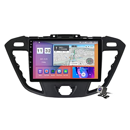 Android 11-Autoradio für Fo-rd Tourneo Custom Transit 2012–2021, 9-Zoll-Touchscreen, FM-AM-Radio mit Carplay, Android Auto/Bluetooth/GPS-Navigation/Rückfahrkamera/DSP-Multimedia