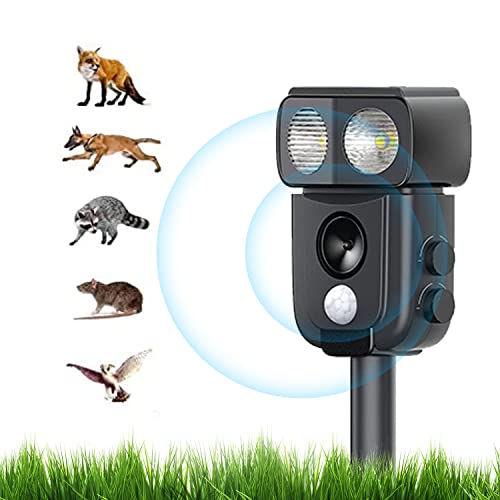 Automatischer Katzen- und Hundeschreck, Ultraschall, Taubenabwehr, Katzenabwehr, Sonnenschutz, Ultraschall gegen Katzen mit Sensoren