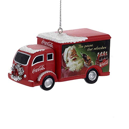 Kurt Adler Coca-Cola Truck With Silver Wreath Christmas Ornament by Kurt Adler