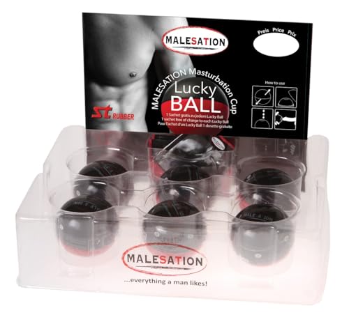 MALESATION Lucky Ball Masturbation Cup Display Pack, 6-tlg.