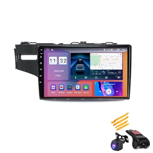 FONALO Android 12 Autoradio mit navi für Honda Fit Jazz 2014-2019 Plug-and-Play car Radio Player GPS Navigation 2 Din Radio USB Unterstützt RDS USB Kamera (Color : C 2+32G)