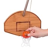 Tiki Toss Basketball und Hoop Swing Deluxe kostenlos Spiel Toss seien Sie der erste, eine Korb 100% Bambus Party Game (mit Teleskopmast) werfen