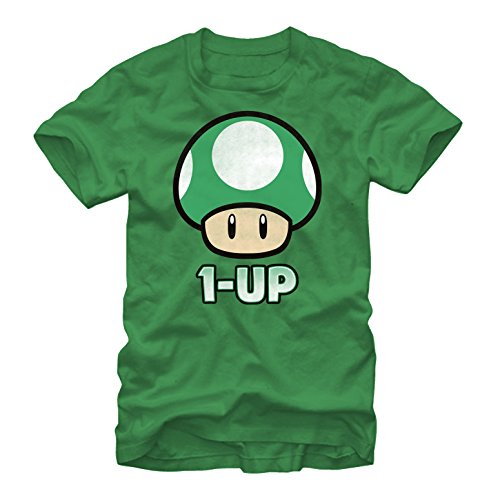 Nintendo Herren The 1-up T-Shirt, Kelly, Groß