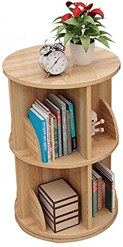 CLNBKLS Modernes Schreibtisch-Bücherregal aus Holz, um 360 ° drehbar, einfaches Aufbewahrungsregal, Kinder-Trennwand, kreatives Büro, Arbeitszimmer (Größe 04) (1)