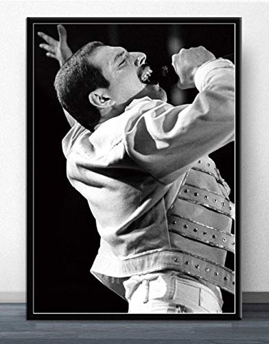 LCSLDW Leinwanddruck Rhapsody Freddie Mercury Poster Und Drucke Rockmusik Star Leinwand Malerei Wandkunst Bilder Wohnzimmer Home Decor, 21X30Cm No Frame