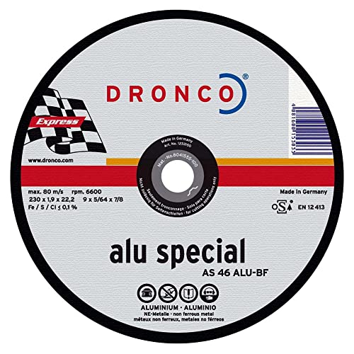 DRONCO CS46ALU-180 - Disco de corte metal CS 60/CS 46 ALU Special Express, 180 x 1,6 mm