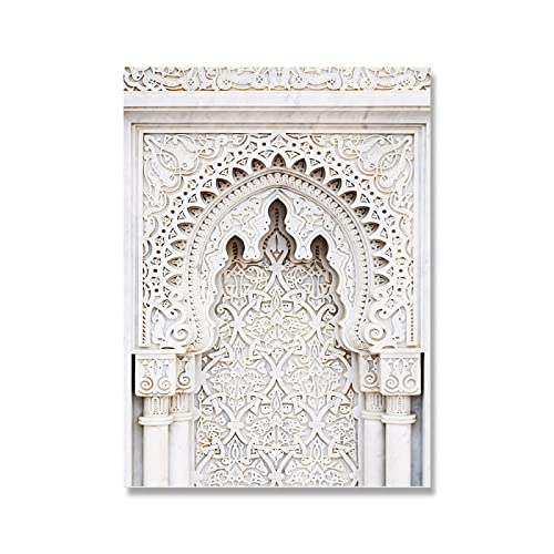 Moderne marokkanische Posterdruck Marrakesch Tür Reise Wand Bilder Boho Orientalische Leinwand Bild Bilder für Wohnzimmer Wohnkultur 50x70cm ungerahmt