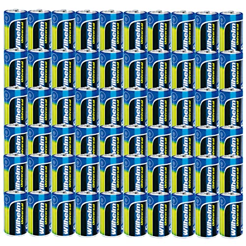 100 x Wilhelm Universal Baby Alkaline Batterien C LR14 1,5V