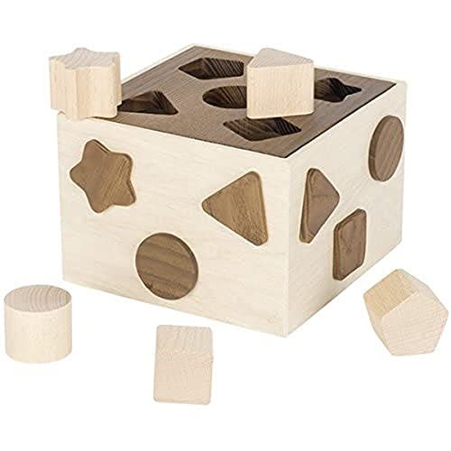 Steckspielzeug GOKI NATURE SORT BOX aus Holz in braun/natur