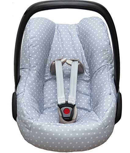 Blausberg Baby Bezug für die Maxi Cosi Pebble Babyschale in grau mit Sternen