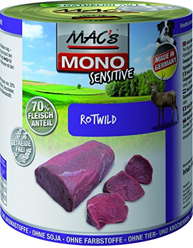 MAC's Hundefutter getreidefrei Mono Sensitive Rotwild, 800 g