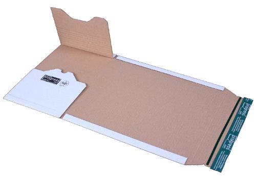 progressPACK Universal-Versandverpackung Premium PP B12.08 aus Wellpappe, DIN A4, 300 x 220 x bis 80 mm, 20-er Pack, weiß