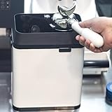 Elektrische Siebträger-Reinigungsmaschine, 150 W, Klopfkasten, Kaffee-Siebträger-Reiniger, 300 U/min, kommerzielle automatische Siebträger-Reinigungsmaschine, weiß