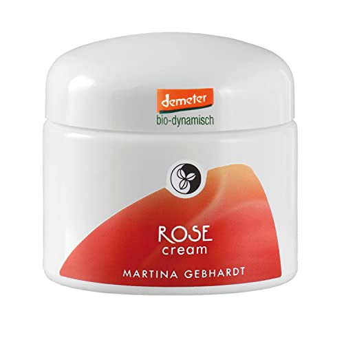 Martina Gebhardt ROSE Cream (50ml) • Bio-Gesichtscreme für trockene & empfindliche Haut • Feuchtigkeitscreme Gesicht mit Rosenöl • Naturkosmetik Crème