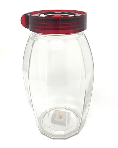 Gärbehälter mit Einweg-Luftablassventil, leicht zu öffnender, breiter Deckel und Silikondichtung – ideal für Sauerkraut und Kimchi, glas, 2.4 Litre