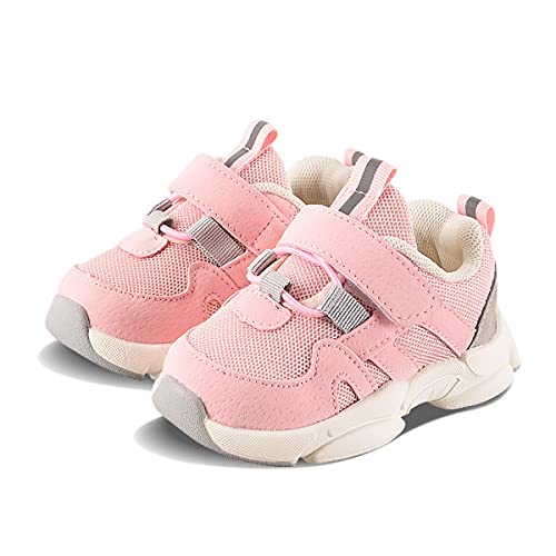 DEBAIJIA Kinder Schuhe 1-4T Mädchen Jungen Sportschuhe Baby First-Walking Casual rutschfeste Weiche Leichte 20 EU Pink