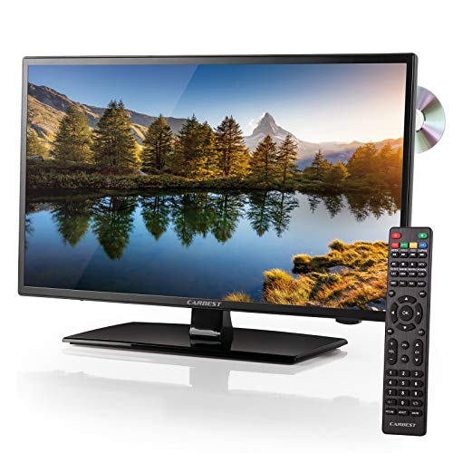 Carbest LED TV 18,5" DVB-T2, S2, C DVD Player USB 12 & 220V HDMI DVBT-Antenne für Wohnwagen und Wohnmobil