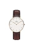 Daniel Wellington Damen-Armbanduhr Analog Quarz Leder 36mm Elfenbeinweiß DW00100039