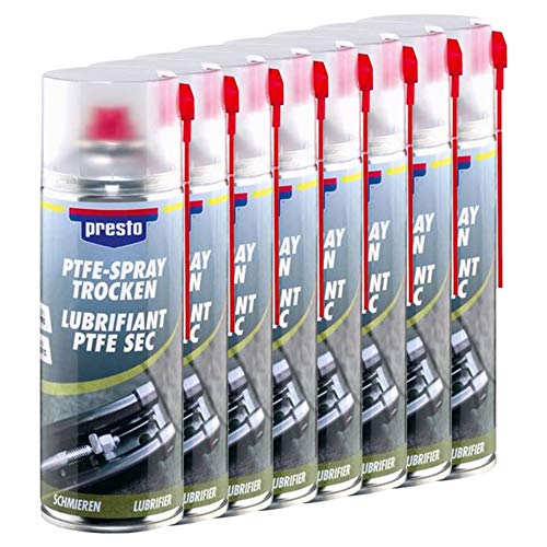 Presto 8X 429972 PTFE Spray TROCKEN OBERFLÄCHENSCHMIERMITTEL Metall Kunststoff 1