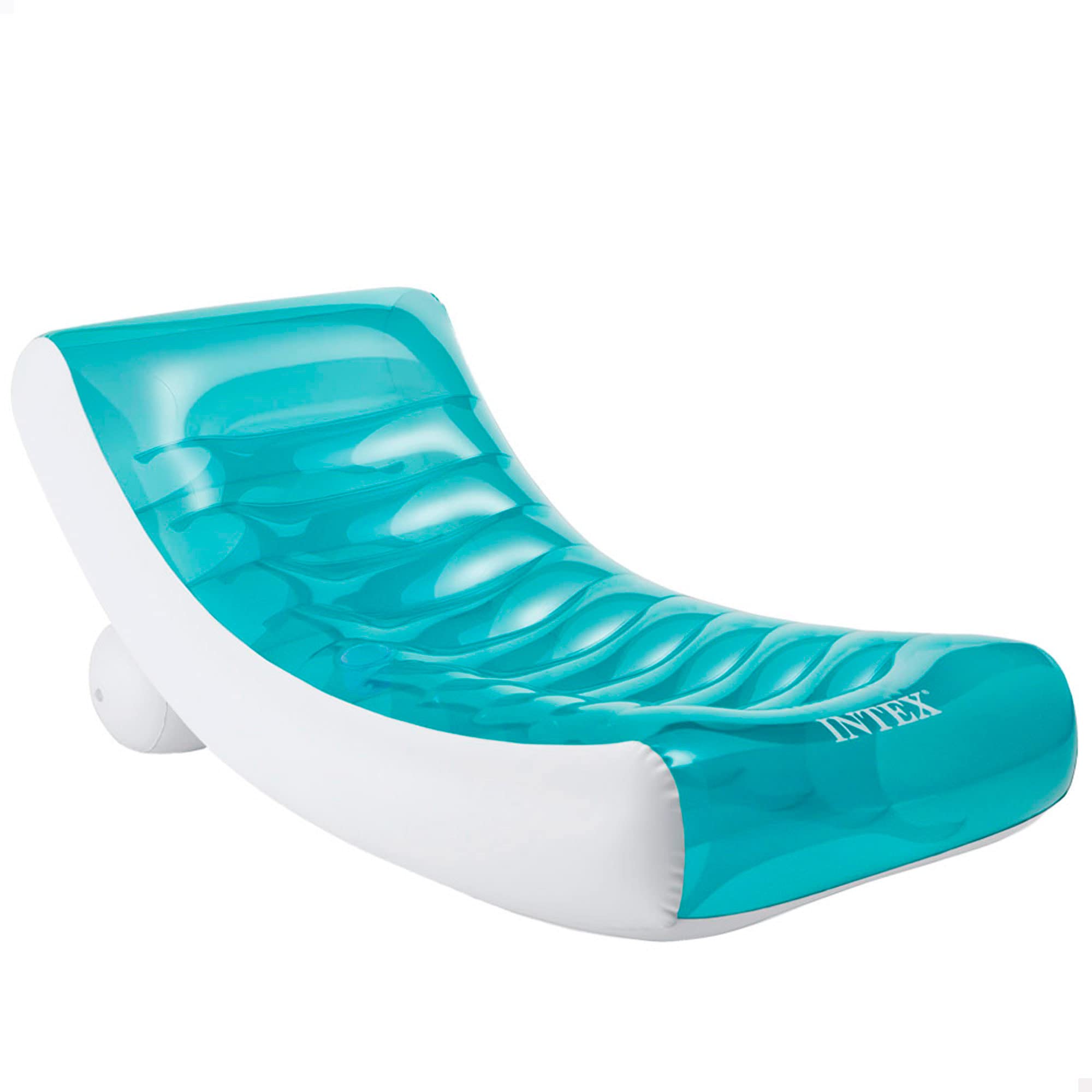 Intex Ghost Aufblasbarer Sessel für Pool, mit Tassenhalter, Polyvinylchlorid, Weiß