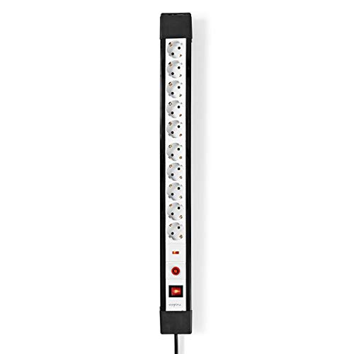 TronicXL Premium Steckdosenleiste mit Überspannungsschutz 10-fach Verteiler steckdose 10er 10fach Adapter Stecker Weiche 10-Wege ein aus schalter Schutzkontakt 3m