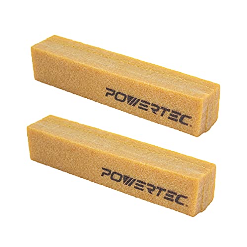 POWERTEC 71002-P2 Schleif-Reinigungsstab für Schleifbänder und Scheiben | Naturkautschuk-Radierer – Holzbearbeitungswerkzeuge, zum Schleifen von Perfektion, 2 Stück