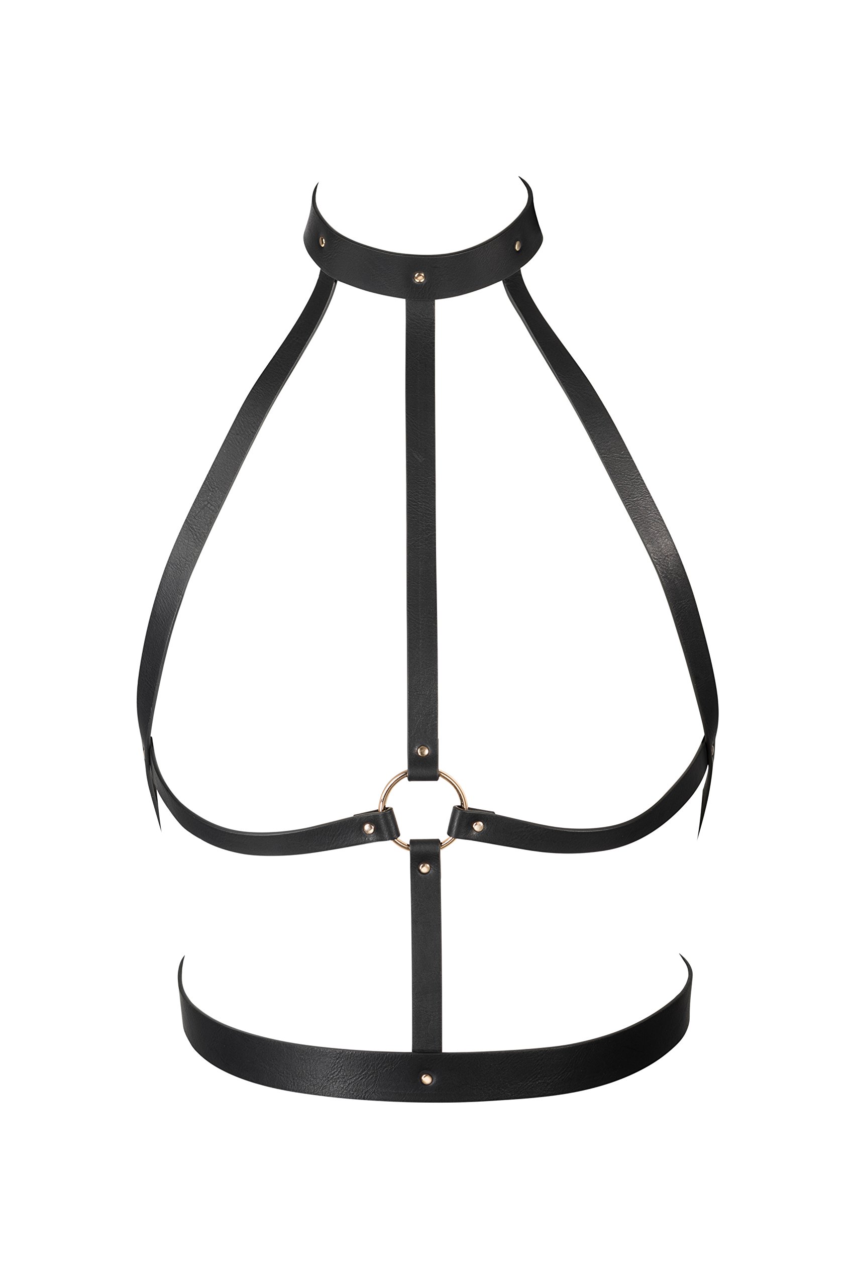 Bijoux Indiscrets MAZE - Doppel-Geschirr, in Form eines H schwarz aus veganem Leder BDSM bondage sexy Fessel Zaumzeug Gurt